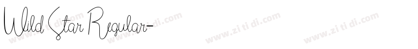 Wild Star Regular字体转换
